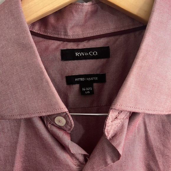 Mens RW&CO. Long Sleeve Button Down Fitted Dress Shirt. Size L - Picture 2 of 7